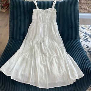 Faithful The Brand Bellamy White Linen Dress